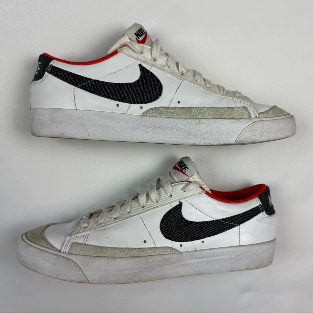 Nike Blazer Low “USA Denim” Mens Shoes US 10.5 White/Dark Blue/Red DJ6201-100